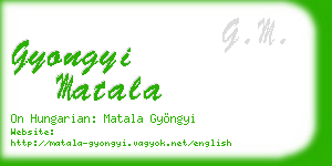 gyongyi matala business card
