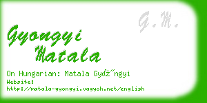 gyongyi matala business card